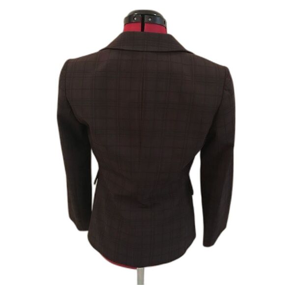 Tahari ASL Blazer Women's Petite Size 4P Black Striped Long Sleeve Two-Button - Picture 2 of 11